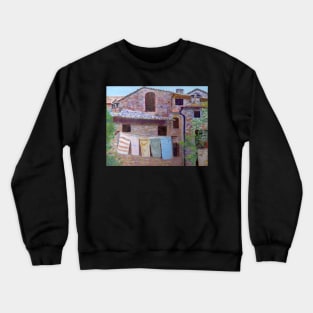 Yard in San Gimignano Crewneck Sweatshirt